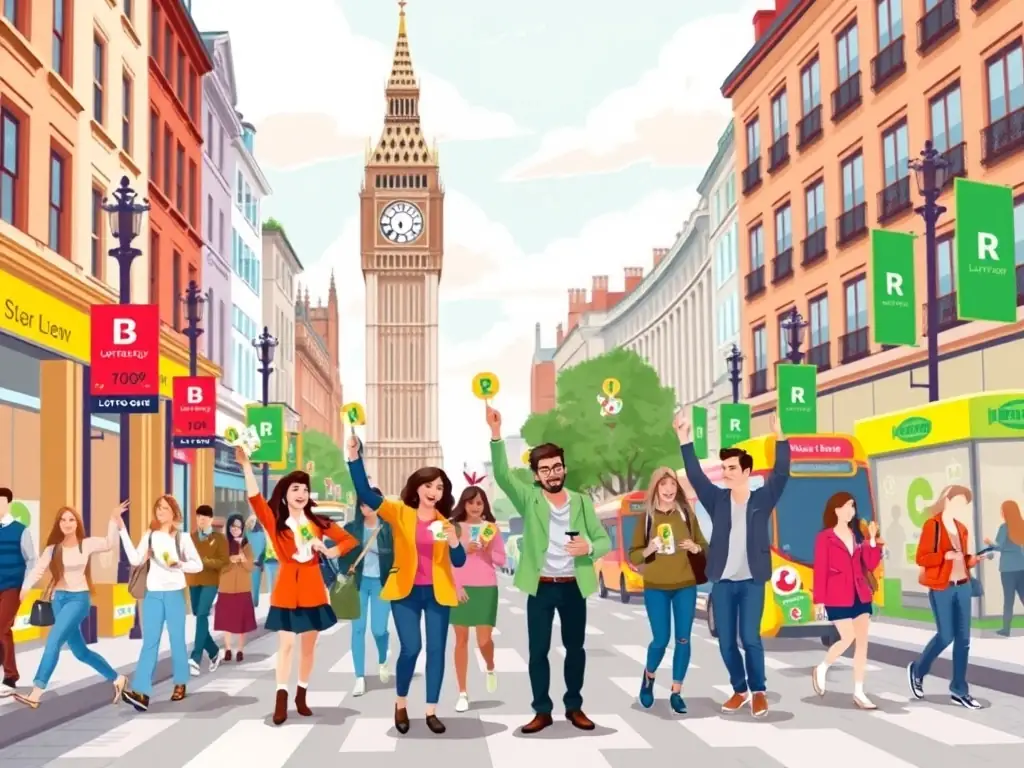 A visually appealing graphic representing leadership development in the UK, featuring iconic British landmarks and symbols of progress. The graphic should incorporate elements of innovation, growth, and strategic thinking.